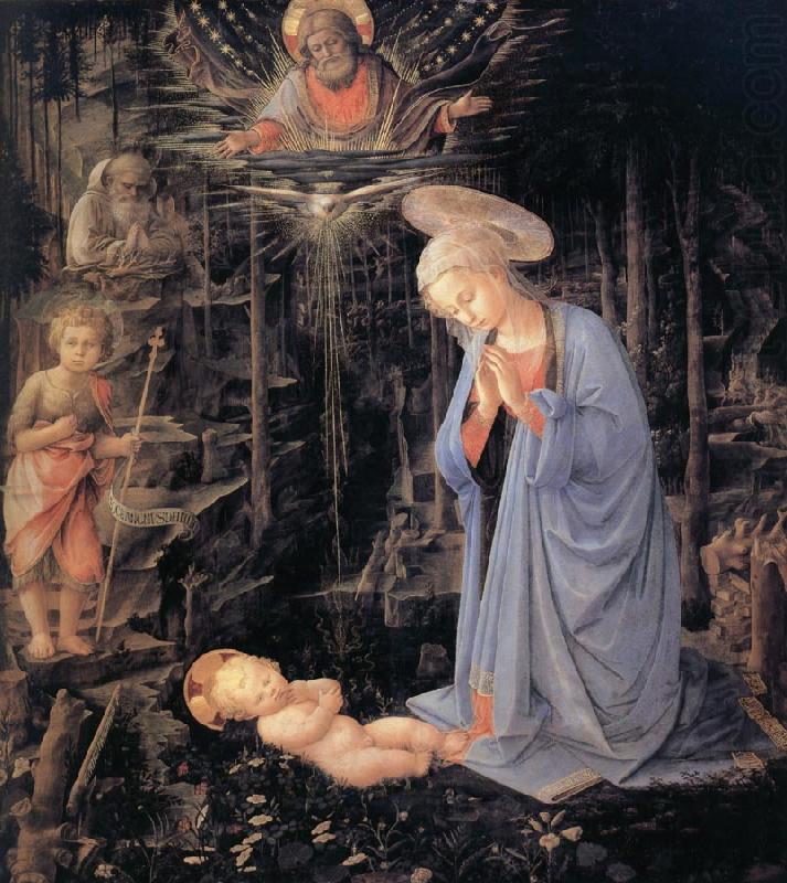 Fra Filippo Lippi The Adoration of the Infant Jesus china oil painting image